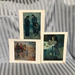 3x Picasso Prints - early years, sz 14x11